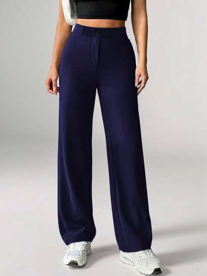 SZN Women Straight
                        Fit High-Rise Easy Wash Trousers