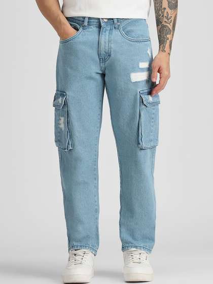 Klub Fox Men Faded
                        Straight Fit Cargos Jeans