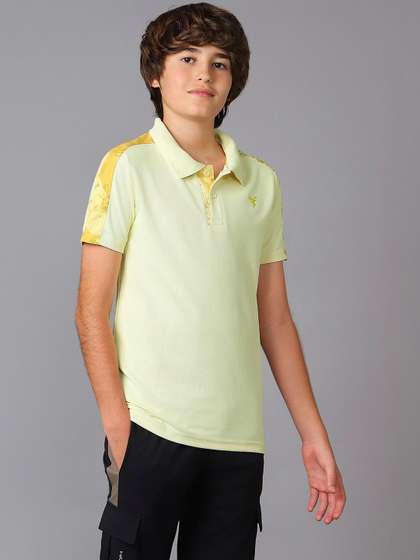 Technosport Boys Printed
                    Polo Collar Slim Fit T-shirt