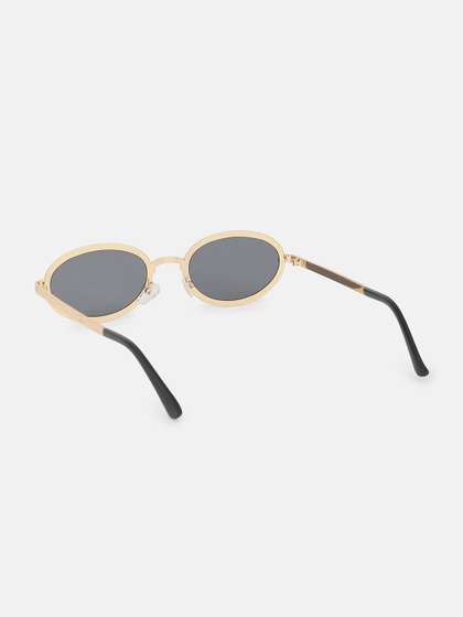 HAUTE SAUCE Women
                        Grey Lens & Gold-Toned Full Rim Round
                        Sunglasses