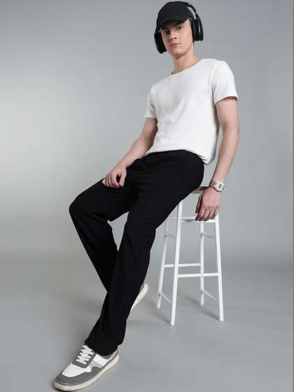 SZN Men Regular Fit
                        Textured Track Pants
