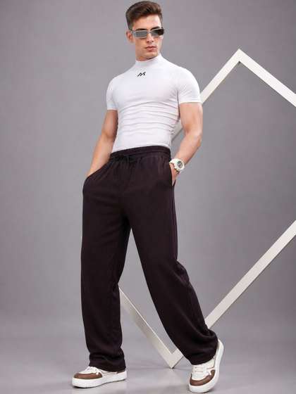 SZN Men Regular Fit
                        Textured Track Pants