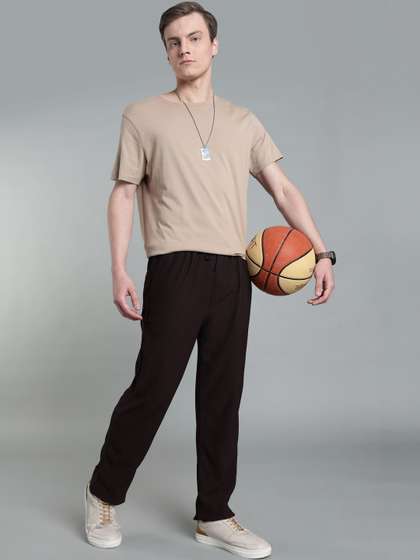 SZN Men Regular Fit
                        Textured Track Pants