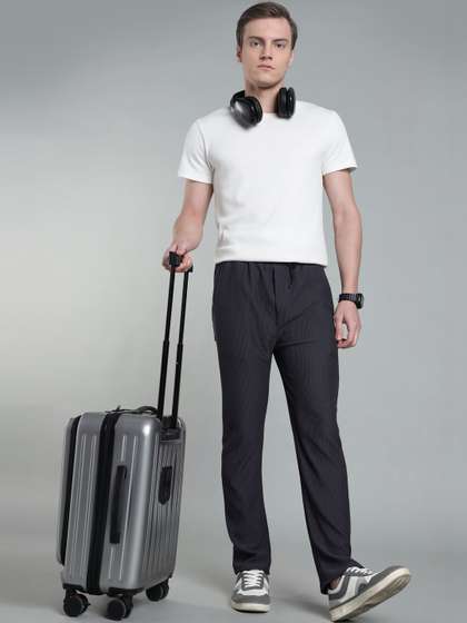 SZN Men Regular
                          Fit Textured Track Pants