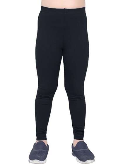 Kranberiie Girls Cotton
                    Blend Solid Ankle Length Leggings