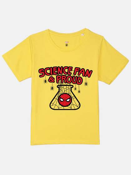 YK Marvel Boys Printed
                    T-shirt