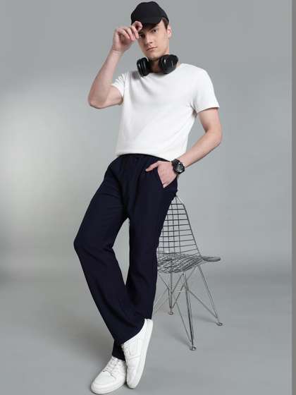 SZN Men Regular Fit
                        Textured Track Pants