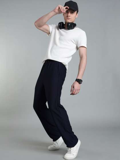 SZN Men Regular Fit
                        Textured Track Pants