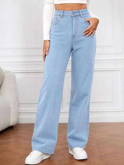 COY Women Comfort
                        Relaxed Fit Mid-Rise Light Fade Jeans