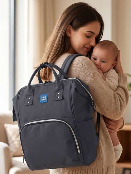 MeeMee Unisex Baby
                      Multi-Pocket Diaper Bag Backpack with Insulated
                      Bottle Holder
