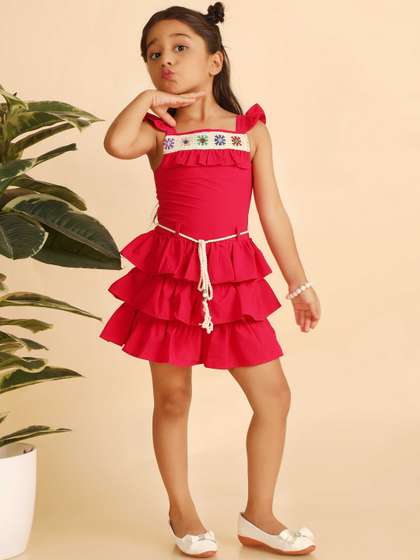 SUNBY Layered A-Line
                      Mini Dress