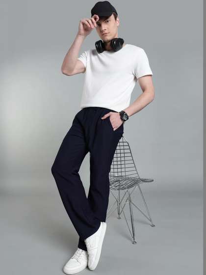 SZN Men Regular Fit
                        Textured Track Pants