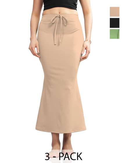 JETVELI Pack of 3 High
                      Waist Saree Shapewear