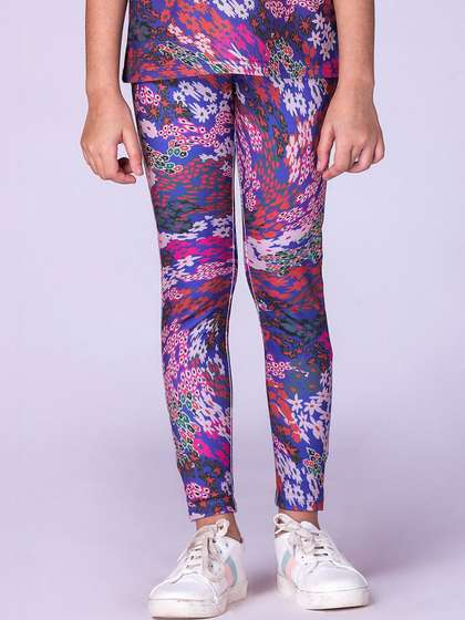 UMILDO Girls Printed
                    High-Rise Skinny-Fit Tights