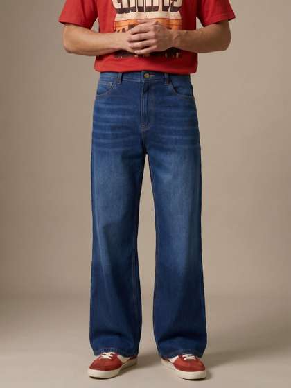 glitchez Men Regular
                        Fit Mid-Rise Light Fade Stretchable Jeans
