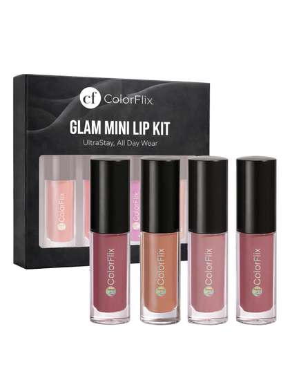COLORFLIX Set Of 4
                        Mini Lip Kit- 2 ml Each- Mauve Mist-Rose
                        Pastim-Coral Nude-Blush Cameo