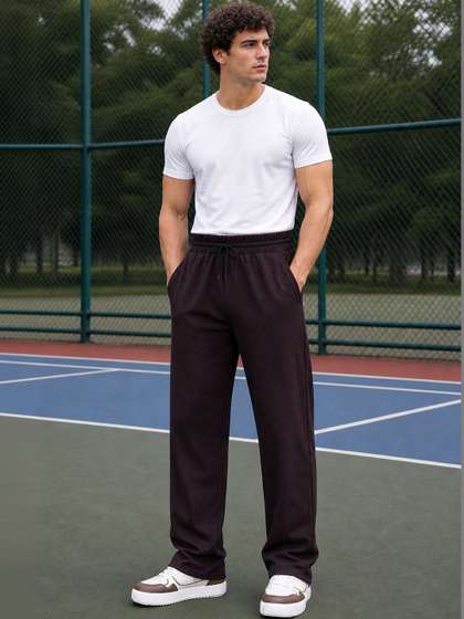 SZN Men Regular
                          Fit Textured Track Pants