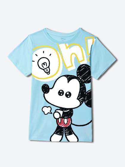 Wear Your Mind Boys
                      Mickey Mouse Printed T-shirt