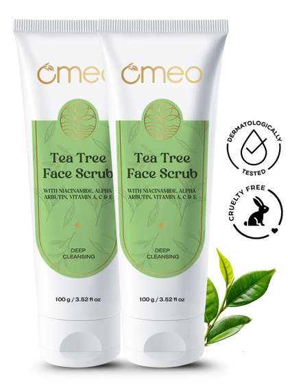 Omeo Set Of 2 Tea
                        Tree Face Scrub - 100 g Each