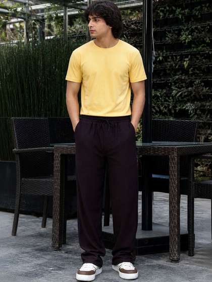 SZN Men Regular Fit
                        Self Design Track Pants