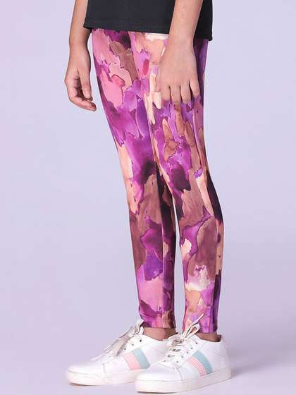 UMILDO Girls Dyed Mid-
                    Rise Ankle Length Tights