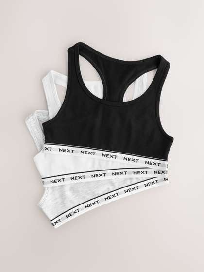 NEXT Brand Logo Cotton
                    Blend Tank Crop Top