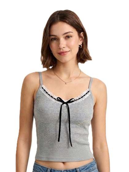 Alexvyan Ribbed
                      Lightly Padded Camisole