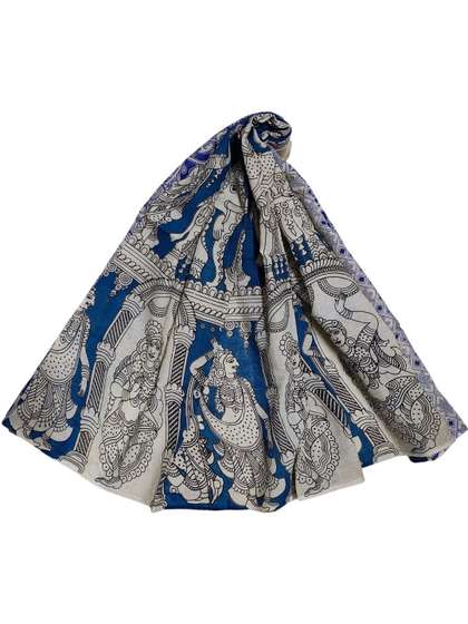 ivikta Ethnic
                          Motifs Printed Pure Cotton Kalamkari Dupatta