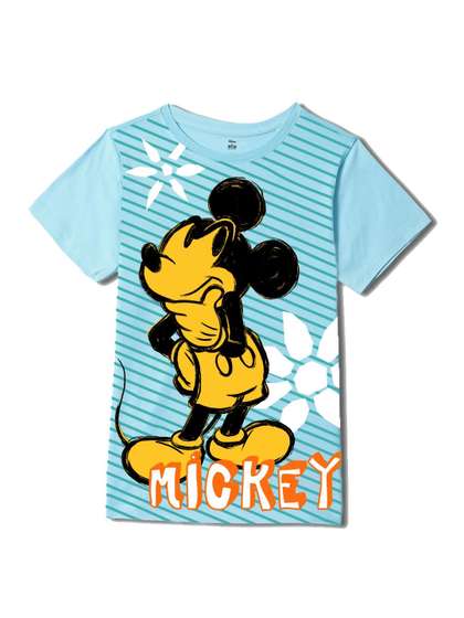 Wear Your Mind Boys
                    Mickey Mouse Printed T-shirt