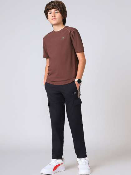 Technosport Boys Slim
                      Fit Colourblocked Rapid-Dry Training Cargos