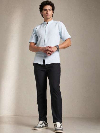 SZN Men Regular
                          Fit Textured Track Pants
