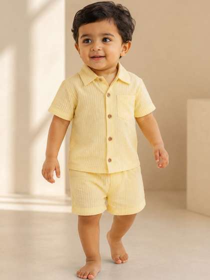 LITTLE APPLE Boys
                    Striped Shirt with Shorts