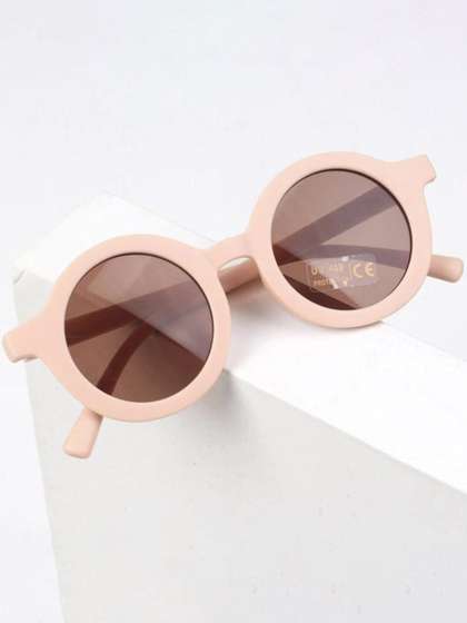 RUGGINE Unisex Kids
                      Black Lens & Purple Round Sunglasses
