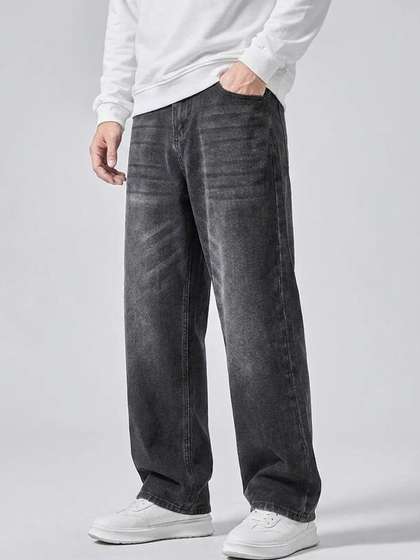 BREXX Men Comfort
                          Straight Fit Mid-Rise Light Fade Stretchable
                          Jeans