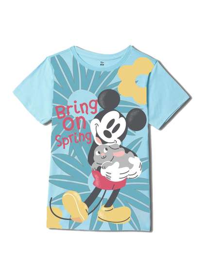 Wear Your Mind Boys
                      Mickey Mouse Printed T-shirt