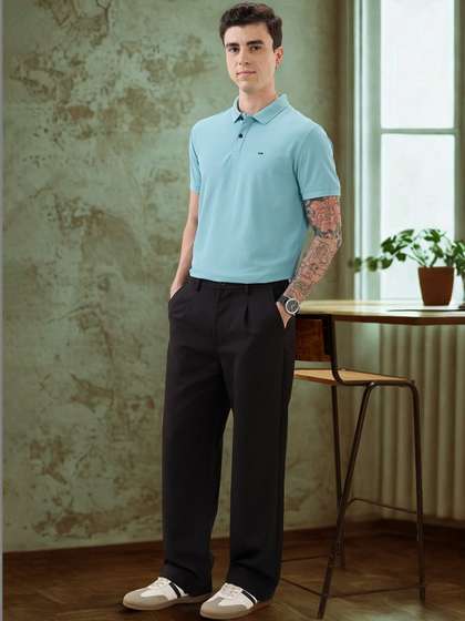 nostrum Men Dri-FIT Polo Collar Slim Fit T-shirt