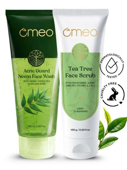 Omeo Set Of 2 Tea
                          Tree & Neem Face Scrub - 100 g Each