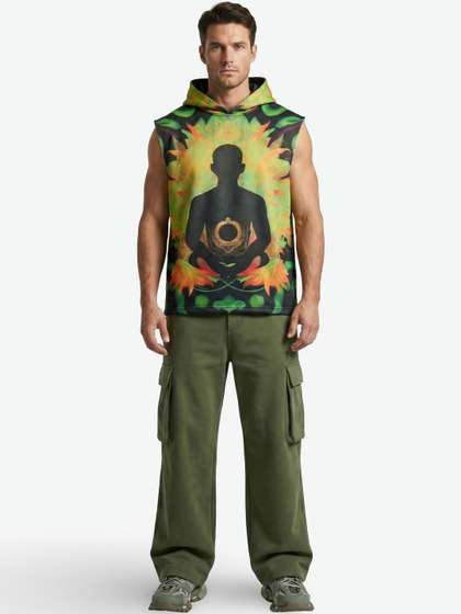 Clazzey Men
                          Printed Hooded Sweatshirt