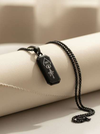 M Men Style
                    Rhodium-Plated Geometric Pendants with Chains