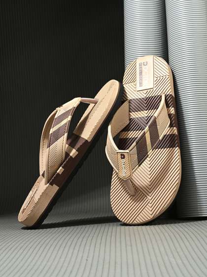 DOCTOR FEEL SOFT Men
                        Striped Thong Flip-Flops