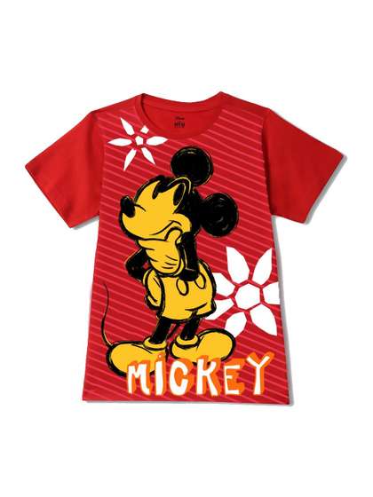 Wear Your Mind Boys
                      Mickey Mouse Printed T-shirt