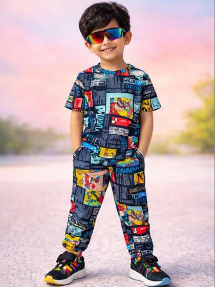 ANJALI IMPEX Unisex
                        Kids Printed T-shirt