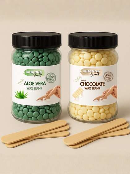 RIHANNA BEAUTY Set
                          Of 2 Aloe Vera & White Chocolate Hard Wax
                          Beans - 500 g Each