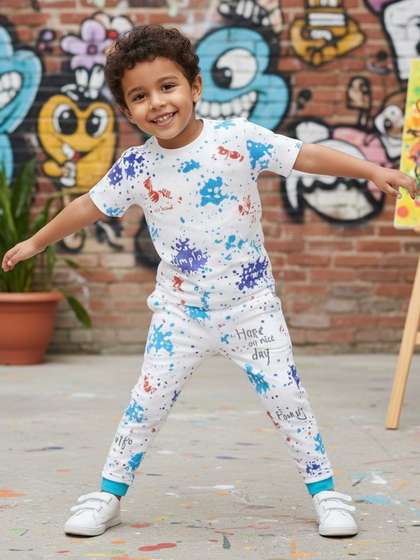 ANJALI IMPEX Unisex
                        Kids Printed T-shirt