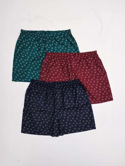 Moda Rapido Pack of
                        3 Printed Elasticated Mid-Rise Boxers