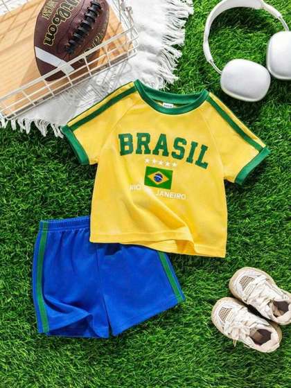 BAESD Boys Printed
                    T-shirt with Shorts