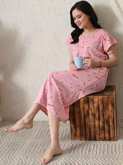 Dreamom Printed Maxi
                        Nightdress