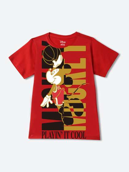 Wear Your Mind Boys
                    Mickey Mouse Printed T-shirt