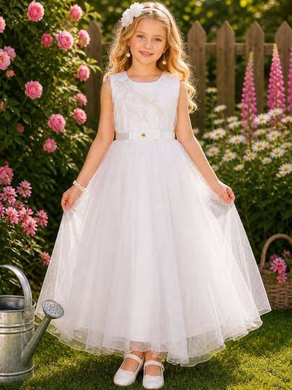 Dripteen Embroidered
                      Net Dress