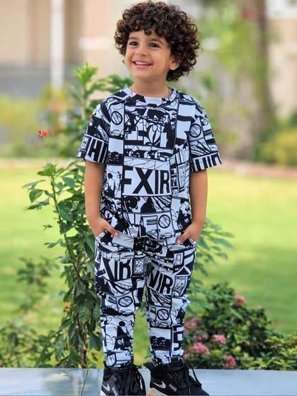 ANJALI IMPEX Unisex
                        Kids Printed T-shirt